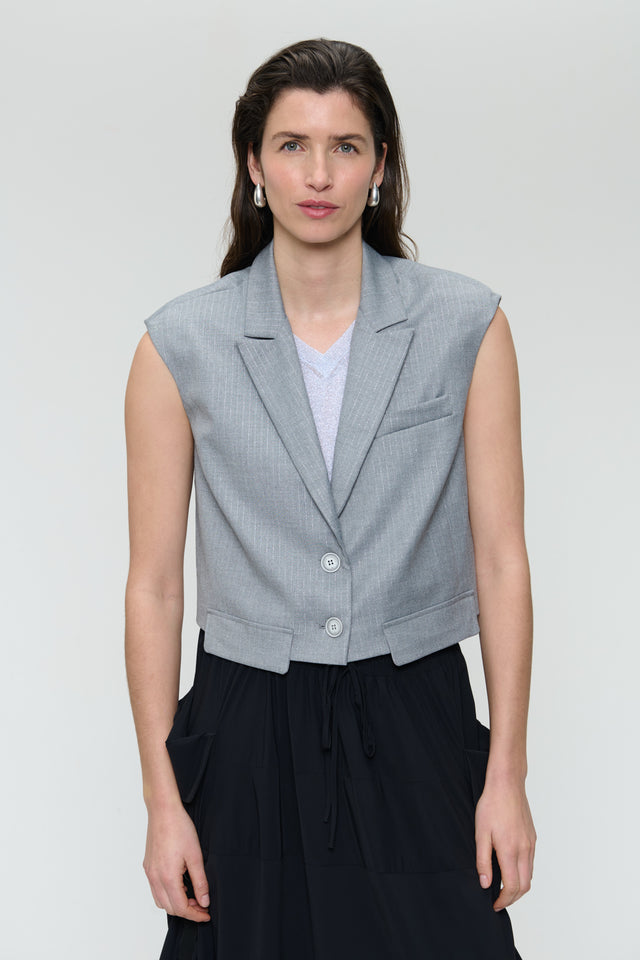 TillyN shiny line viscose vest