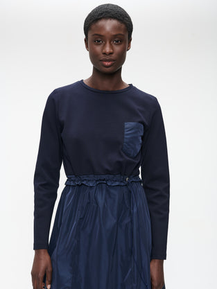 Ester mix cotton taffeta dress