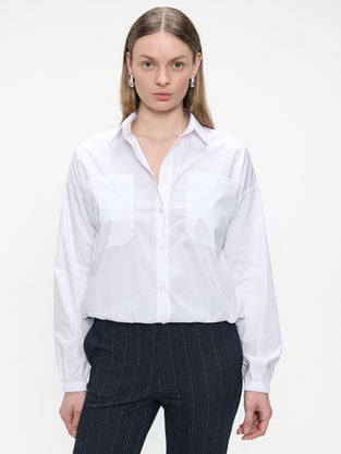 Aneta cotton poplin blouse