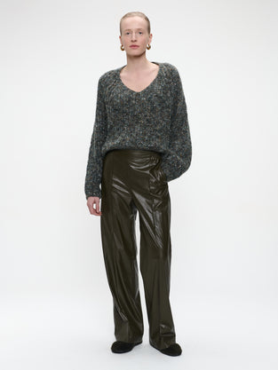 Shiny oversized pullover H20034