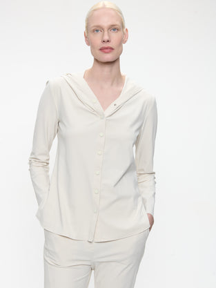 Veronica brush tech jersey blouse