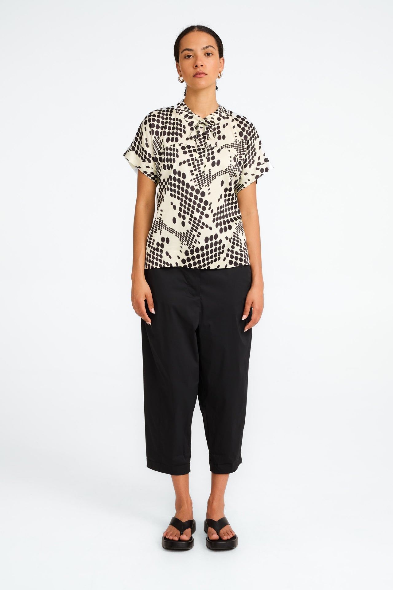 Lucca printed strech viscose top