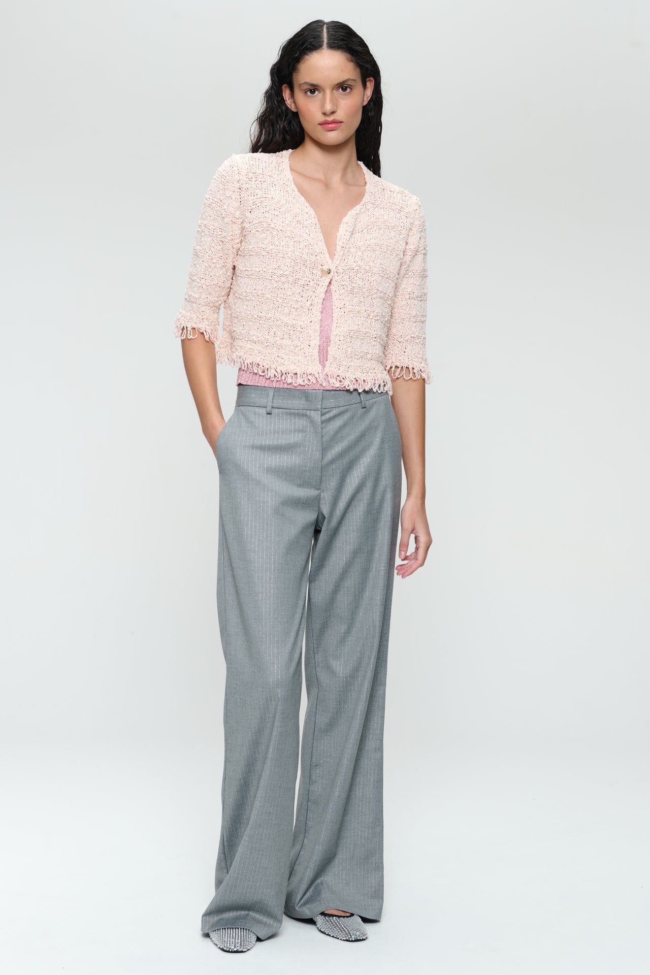 Jacard cotton knited blazer 9025S