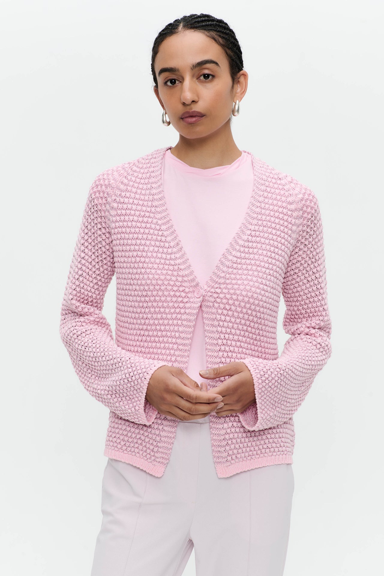 Cotton viscose blend cardigan 9052