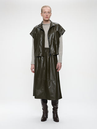 Nitty eco leather skirt