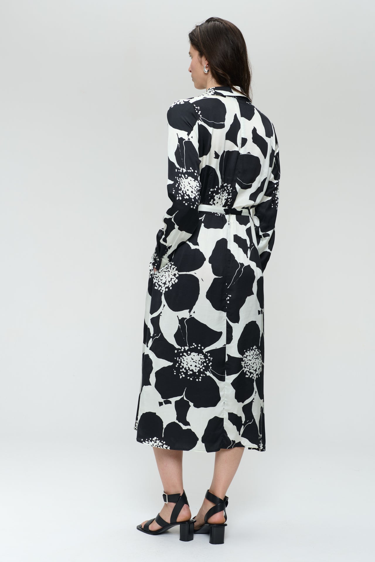 Rio printed shiny viscose dress