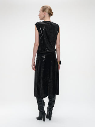 Pallina sequins skirt