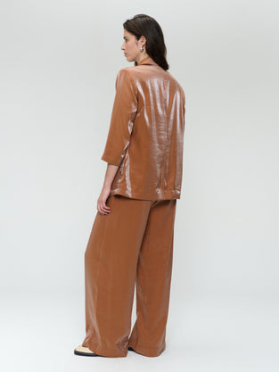 Fring shiny viscose blazer