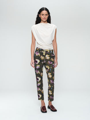Joy print structure technical jersey pants
