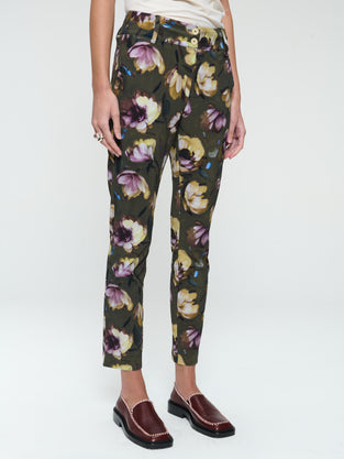 Joy print structure technical jersey pants