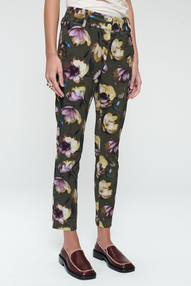 Joy print structure technical jersey pants