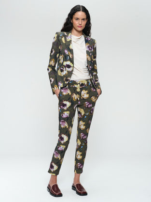 Joy print structure technical jersey pants