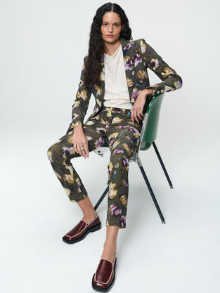 Elvira blazer print technical jersey
