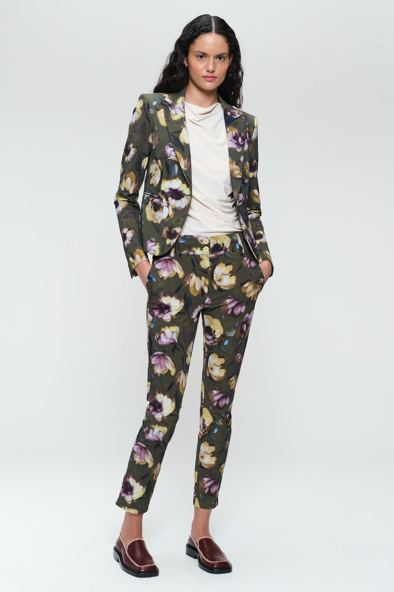 Elvira blazer print technical jersey