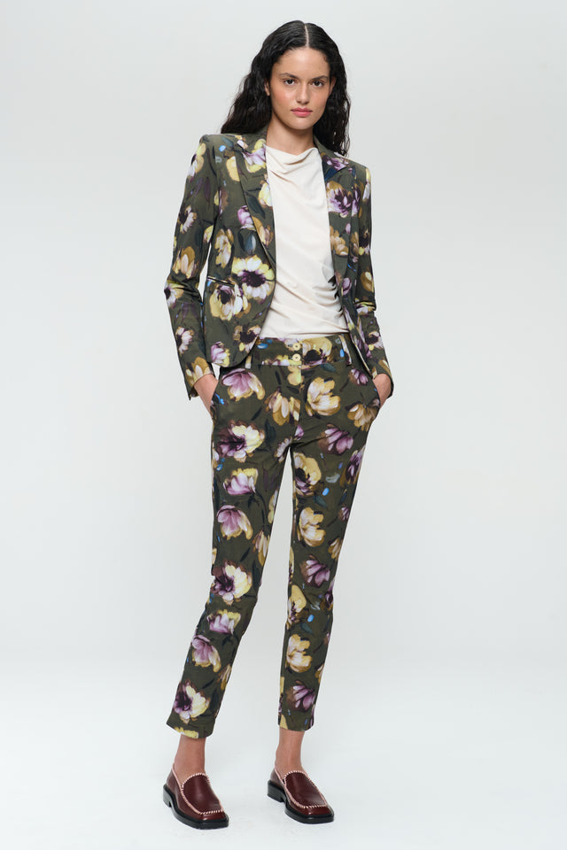 Elvira blazer print technical jersey