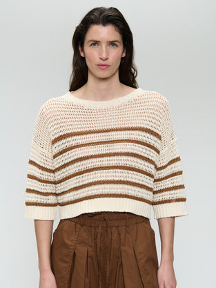 Cotton fibers line pullover 25018