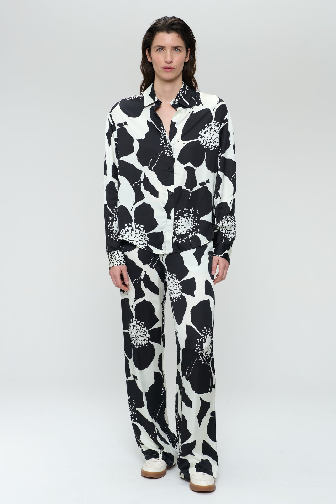 Avine printed shine viscose blouse