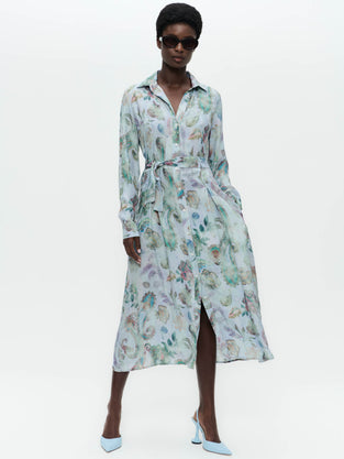 Rio print rayon viscose dress