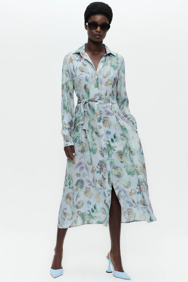 Rio print rayon viscose dress