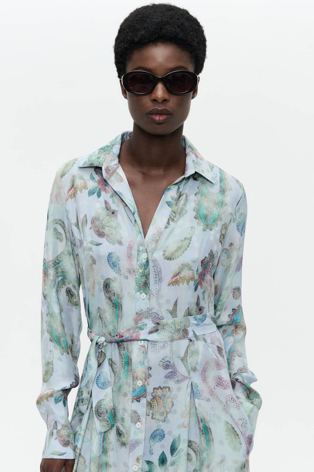 Rio print rayon viscose dress
