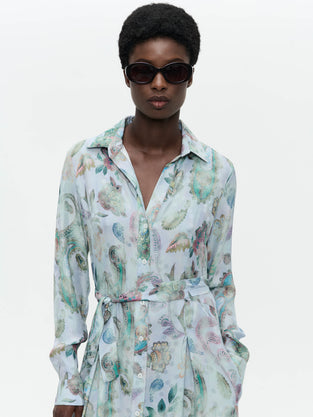 Rio print rayon viscose dress