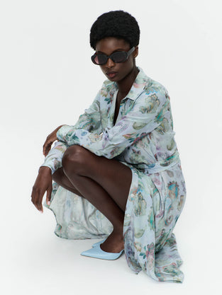 Rio print rayon viscose dress