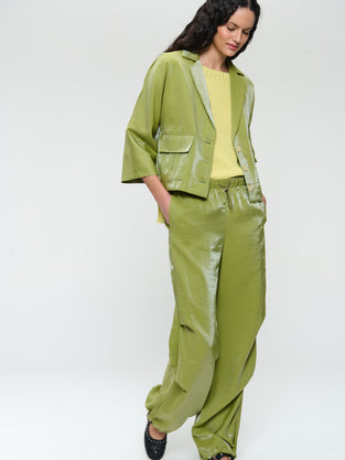 Luciana shiny viscose blazer