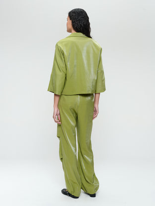 Luciana shiny viscose blazer