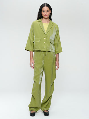 Luciana shiny viscose blazer