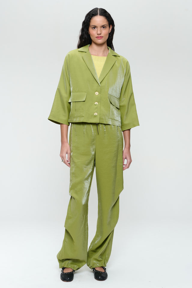 Luciana shiny viscose blazer