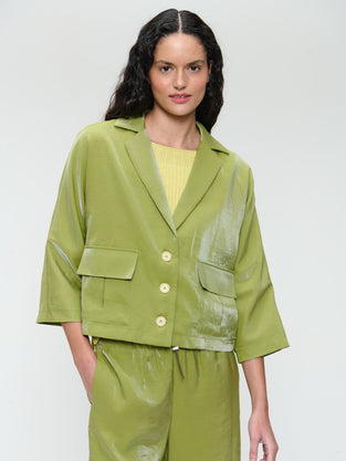 Luciana shiny viscose blazer