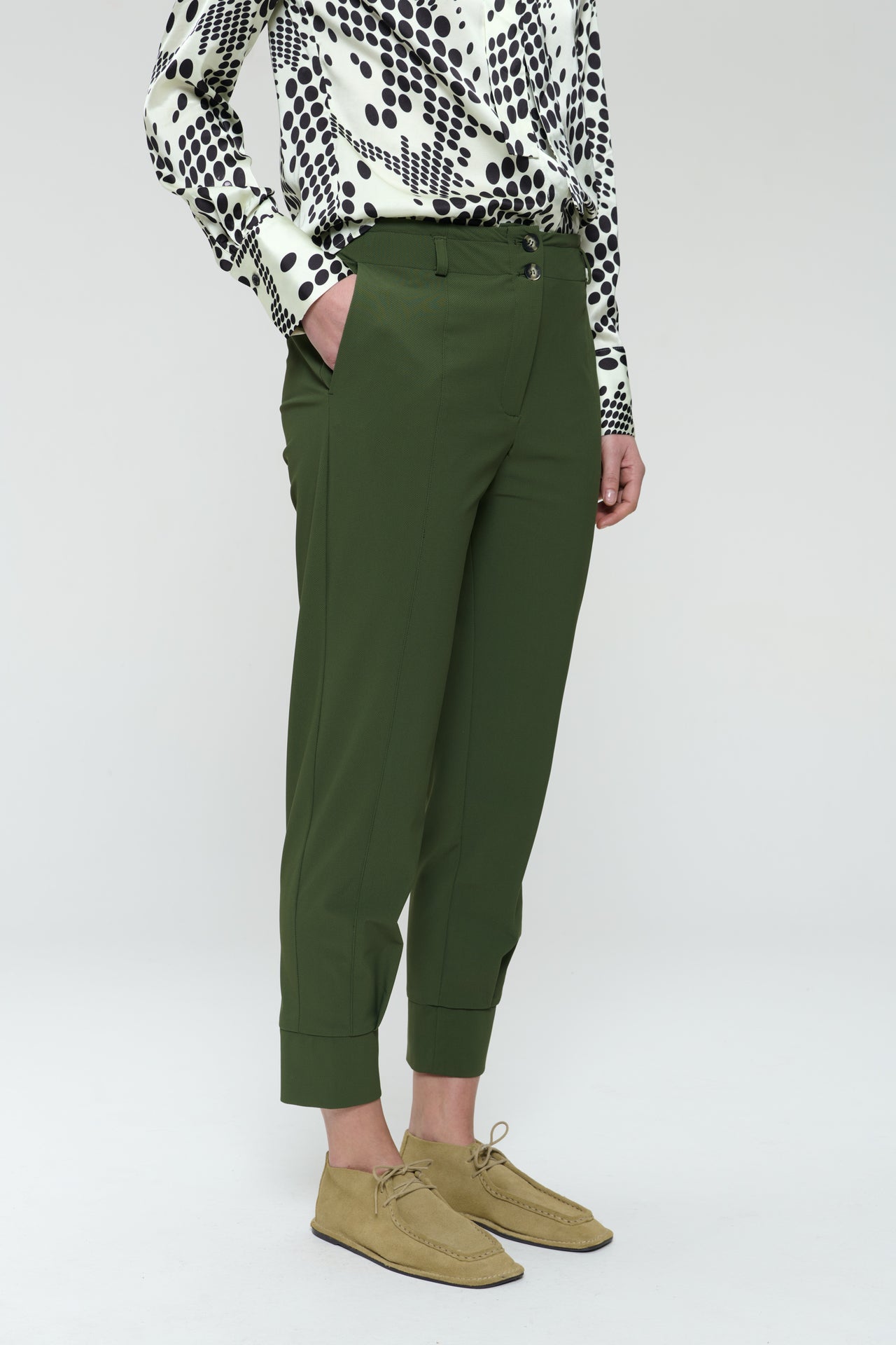 Delia structure technical jersey pants