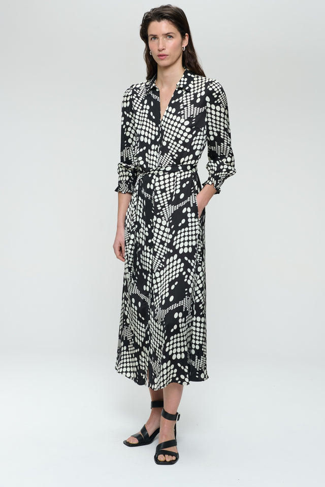 Julia print shine viscose dress