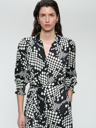 Julia print shine viscose dress