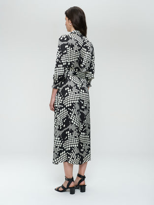 Julia print shine viscose dress