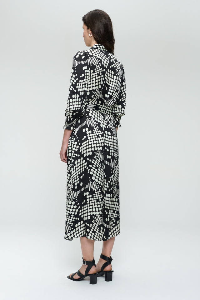 Julia print shine viscose dress