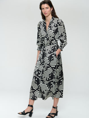 Julia print shine viscose dress