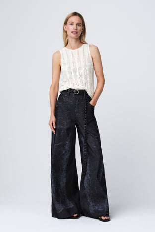 Openwork knit Vest E24082
