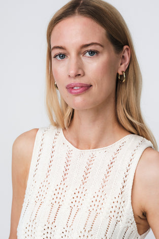 Openwork knit Vest E24082