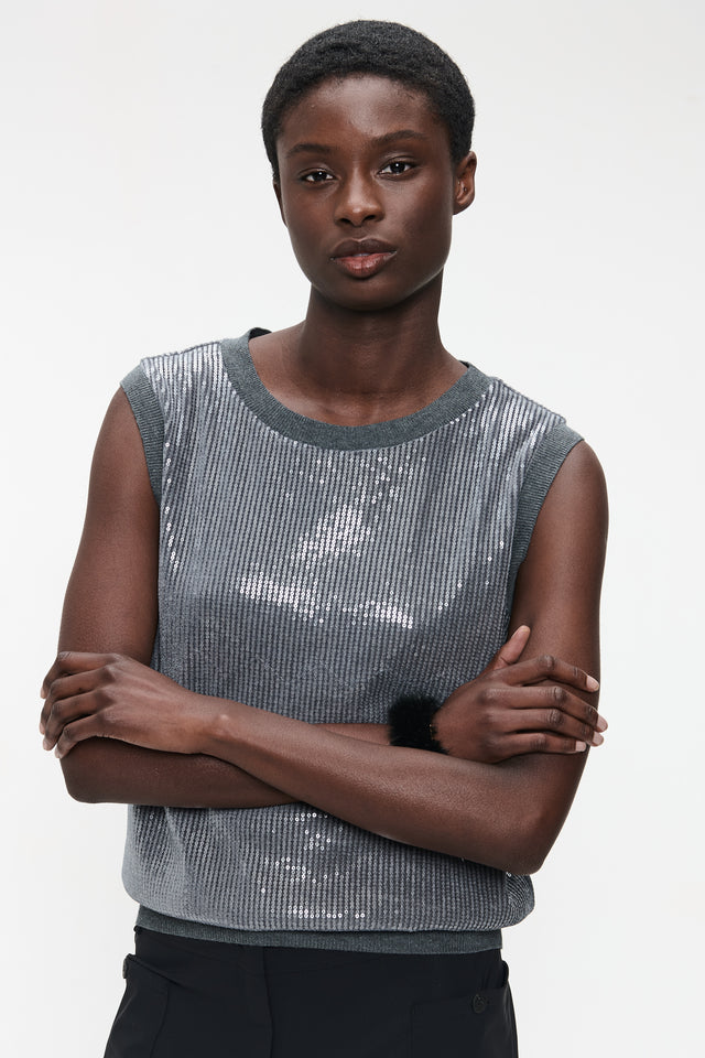 Pallino sequins top