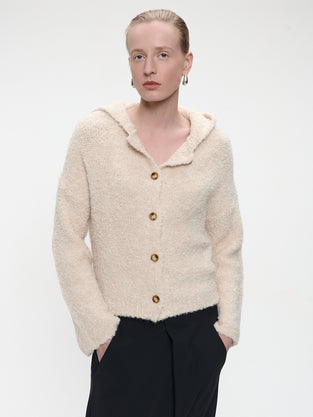 Hoody boucle cardigan 1086