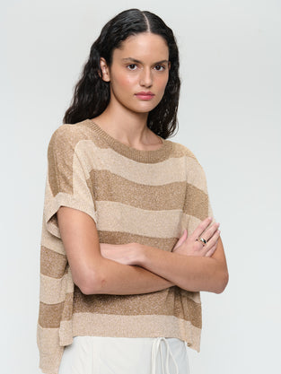Lurex shiny line loose top 25052