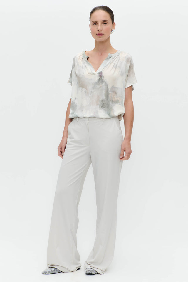 Remi printed silk viscose top
