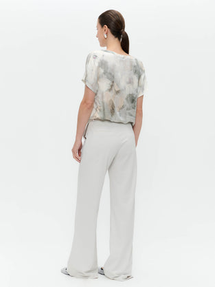 Remi printed silk viscose top