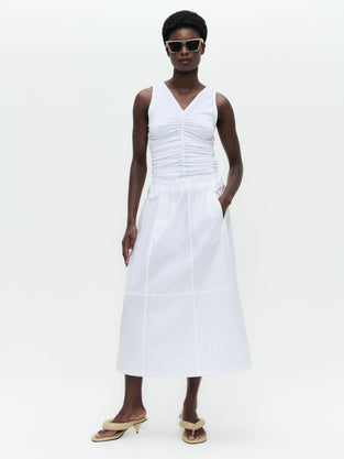 Maud cotton poplin skirt