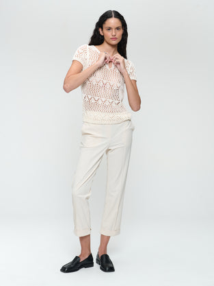 IrenaN structure technical jersey pants
