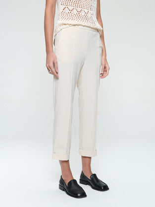 IrenaN structure technical jersey pants