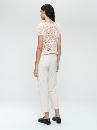IrenaN structure technical jersey pants