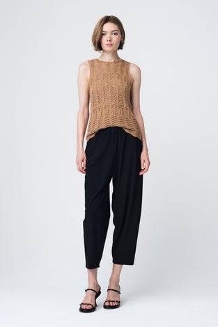 Openwork knit Vest E24082