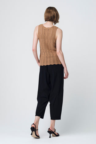 Openwork knit Vest E24082